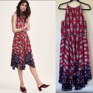 Maggy London Bold Red Tribal Dress Size 10